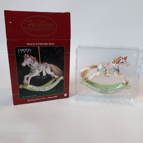 CARLTON Heirloom Collection Rocking Horse Ornament - Picture 1 of 5